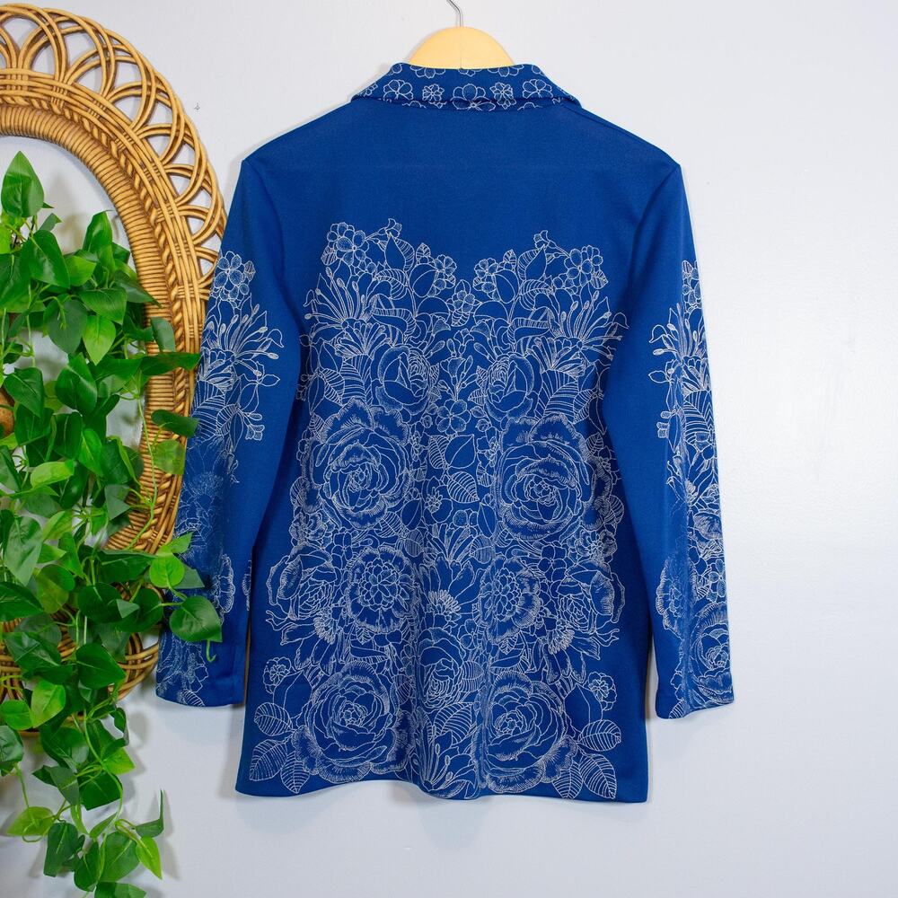 VTG 70s Pointed Collar All Over Floral Print Button Blouse Art | True Summer